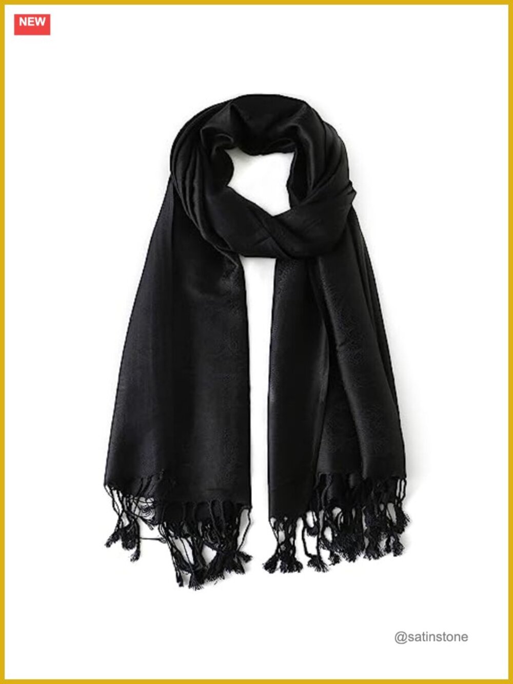 Silky Paisley Pashmina Shawl Scarf Wrap - 55% Viscose 45% Acrylic